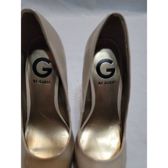 G By Guess Nude Pumps Patent GG WINNA Platform Heel Stiletto Shoes Size 5.5 - Picture 3 of 11